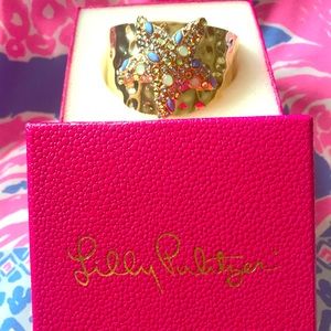 Lily Pulitzer gold metallic cuff
